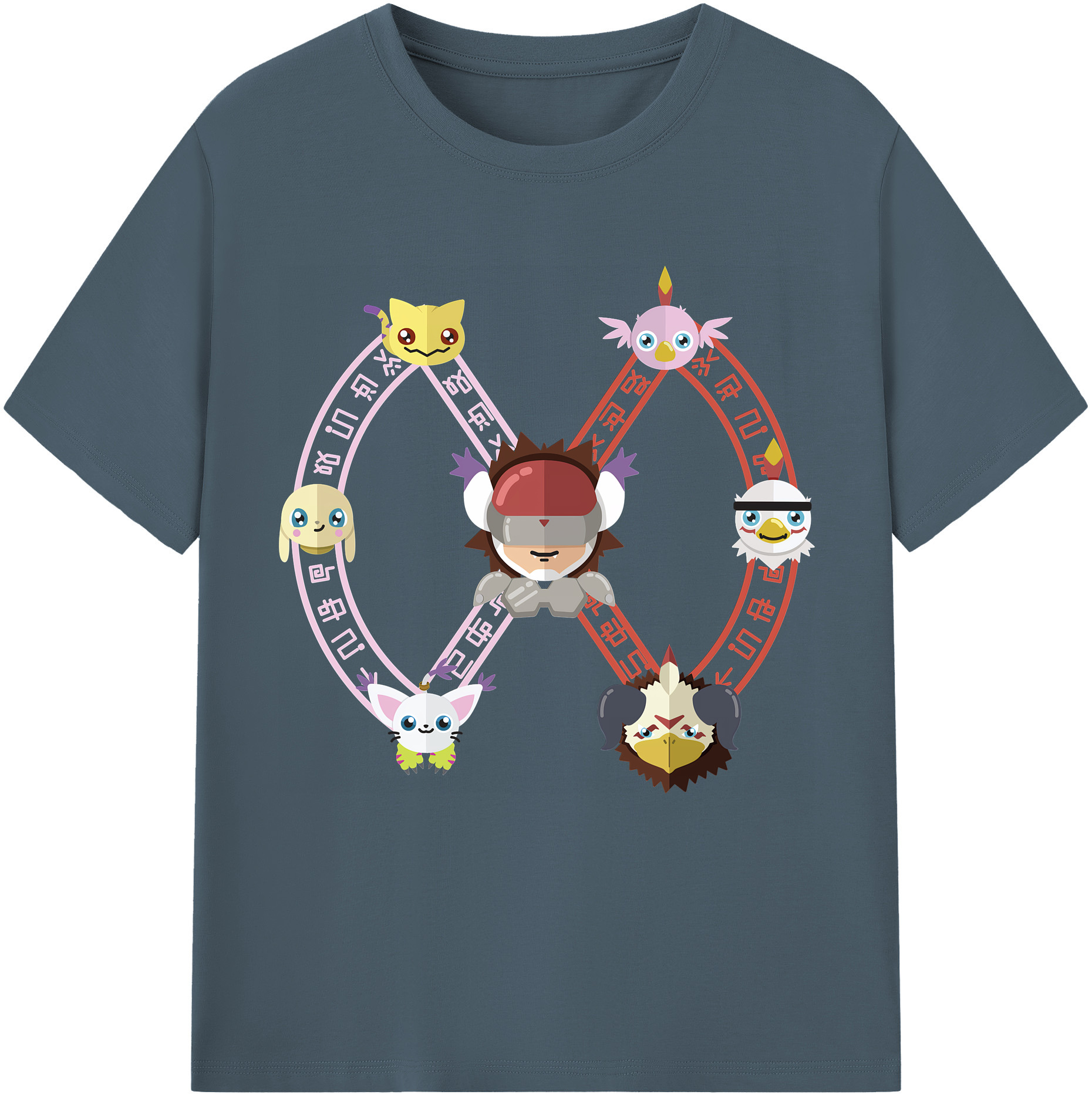 （画像用） Digimon デジタルモンスター/デジモン 綿100％半袖Tシャツ（フロントプリント）